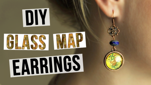  DIY Glass Map Earrings 